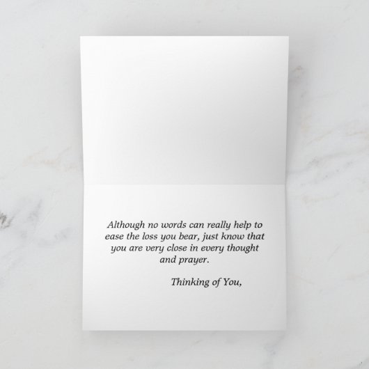 悔やみや弔慰 カード (内部)