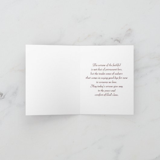 悔やみや弔慰 カード (内部)