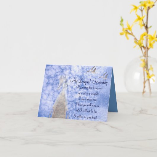 悔やみや弔慰_ カード (黄色い花)