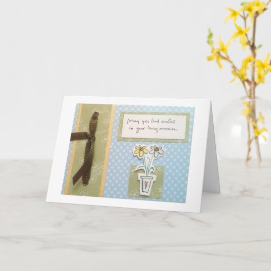 悔やみや弔慰 カード (黄色い花)