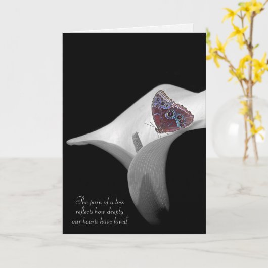 悔やみや弔慰 カード (黄色い花)