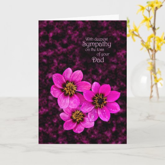 悔やみや弔慰 カード (黄色い花)