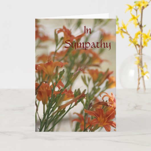 悔やみや弔慰 カード (黄色い花)