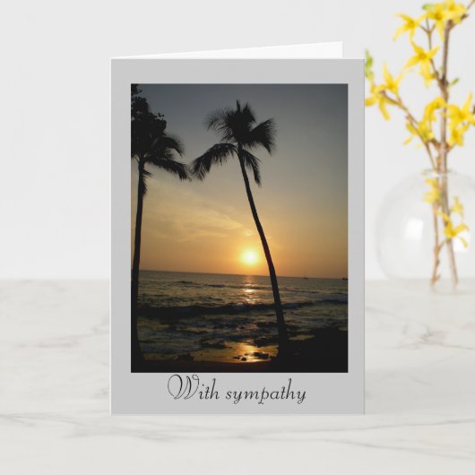 悔やみや弔慰 カード (黄色い花)