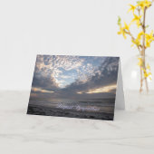 悔やみや弔慰「クラウド内のハート」 カード (黄色い花)