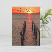 悔やみや弔慰、サンセット、海カード サンキューカード (スタンド正面)