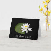 悔やみや弔慰-スイレン カード (黄色い花)