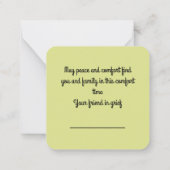 悔やみや弔慰: ノートカード (裏面)