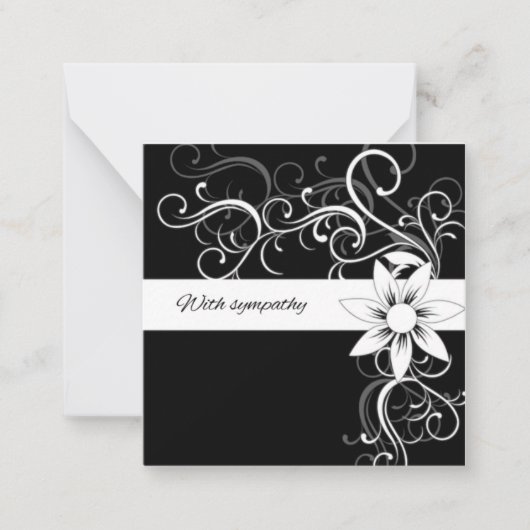 悔やみや弔慰 ノートカード (正面)