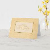 悔やみや弔慰・ビジネス・スクリプト カード (黄色い花)