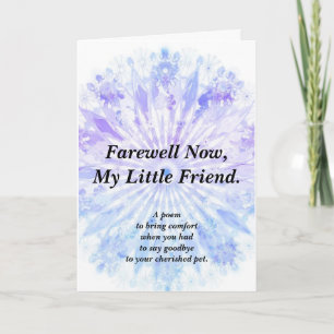 悔やみや弔慰・ポエム・ペットの折り畳みカード カード