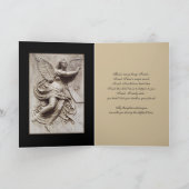 悔やみや弔慰 – 兄弟の損失 – 天使とハープ カード (内部)