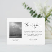 悔やみや弔慰(写カスタム真付き)|シンプルメ書ッセージ サンキューカード (スタンド正面)