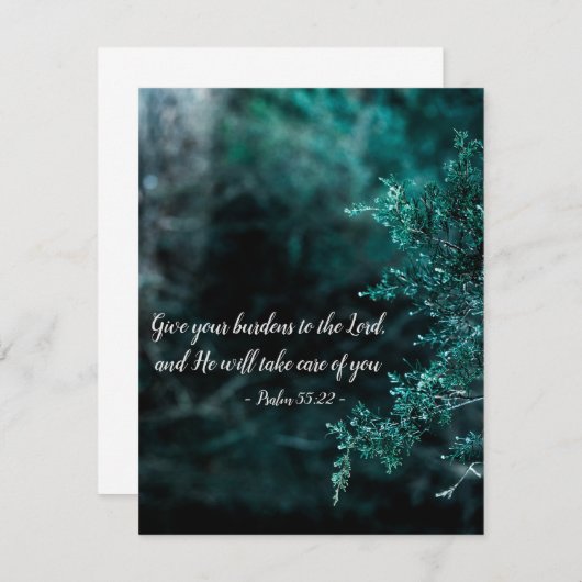 悔やみや弔慰/勇気付けられるグリーティングカード サンキューカード (正面/裏面)