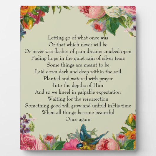 悔やみや弔慰・希望 フォトプラーク (正面)