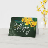 悔やみや弔慰、心からの思いと祈りの言葉 カード (黄色い花)