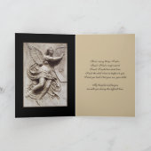 悔やみや弔慰 – 息子の損失 – エンジェルウィズハープ カード (内部)