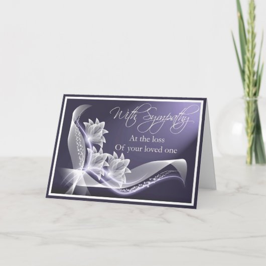 悔やみや弔慰 – 愛する1枚のカードの紛失 カード (正面)