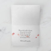 悔やみや弔慰(昆虫)オオカバマダラ、モナーク蝶の野生の花 カード (内部)