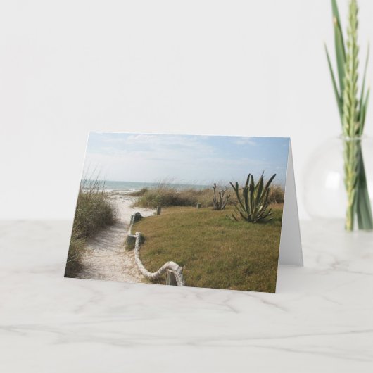 悔やみや弔慰 – 海辺の経路 カード (正面)