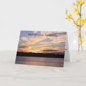 ***悔やみや弔慰***湖の夕日がきれい カード (黄色い花)