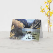 悔やみや弔慰、父の損失、美しい風景 カード (黄色い花)