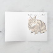 悔やみや弔慰（猫を失う） カード (内部)