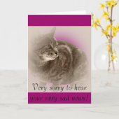 悔やみや弔慰（猫を失う） カード (黄色い花)