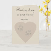 悔やみや弔慰:砂のハート カード (黄色い花)