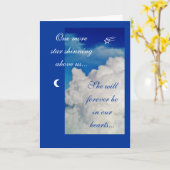 悔やみや弔慰:私たちの上の星… カード (黄色い花)