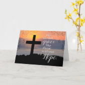 悔やみや弔慰、私たちは希望のない人々のように嘆かない カード (黄色い花)