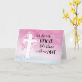 悔やみや弔慰、私たちは希望のない人々のように嘆かない カード (黄色い花)