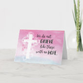 悔やみや弔慰、私たちは希望のない人々のように嘆かない カード (正面)