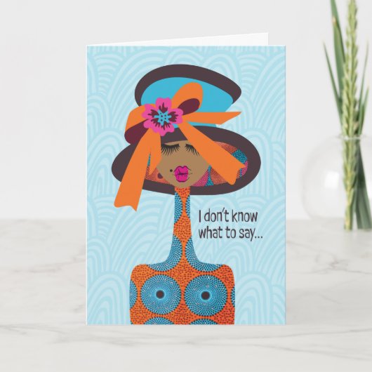 悔やみや弔慰 – 私は何を言えばいいか分からない… サンキューカード (正面)