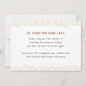 悔やみや弔慰、私は復活と人生 カード (裏面)