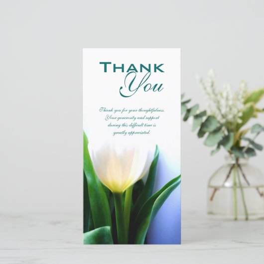 悔やみや弔慰/葬式は写真カード感謝していしています サンキューカード (スタンド正面)