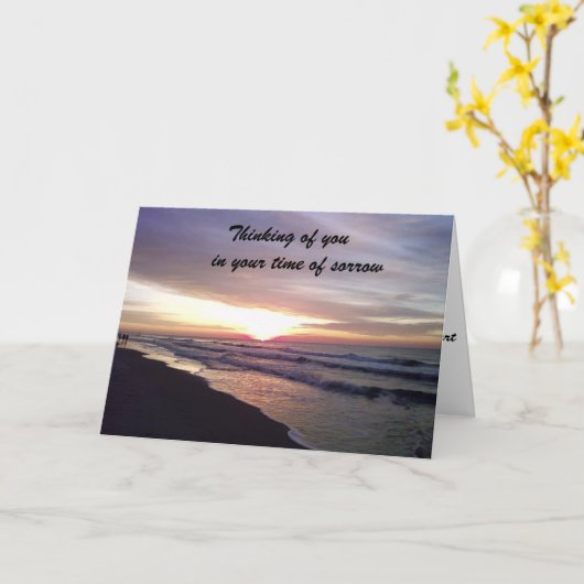 悔やみや弔慰 – 身近な人を失うこと カード (黄色い花)