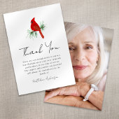 悔やみや弔慰（鳥）ショウジョウコウカンチョウフォト葬儀 サンキューカード