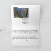 悔やみや弔慰: 黒い渓谷の木 カード (内部)