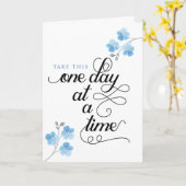 悔やみや弔慰、1日ずつ カード (黄色い花)