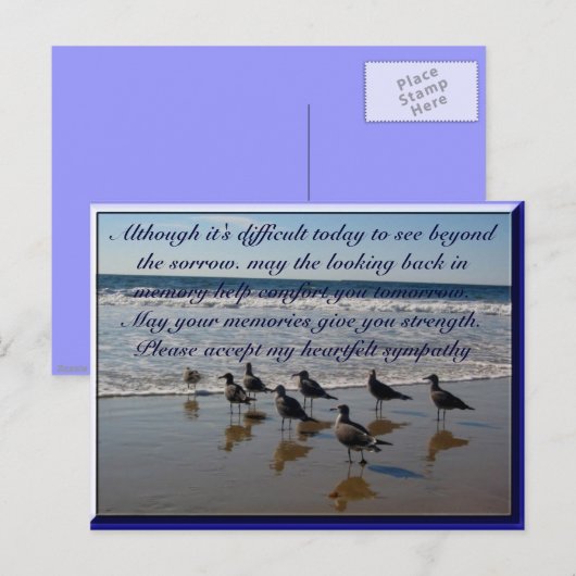 悔やみや弔慰#2_ ポストカード (正面/裏面)