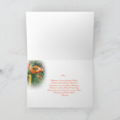 悔やみや弔慰- Turk's Cap Lily Wilflower カード (内部)