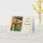 悔やみや弔慰- Turk's Cap Lily Wilflower カード (黄色い花)