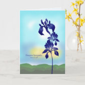 悔やみや弔慰From Us All, Purple flowers カード (黄色い花)
