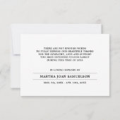 悔やみや弔慰THANK YOU葬儀サービス |写真の追加 サンキューカード (裏面)