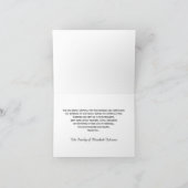 悔やみや弔慰Thank You Note Card Photo in Clouds サンキューカード (内部)