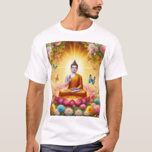 悟った静穏:主の仏像の壁紙 Tシャツ