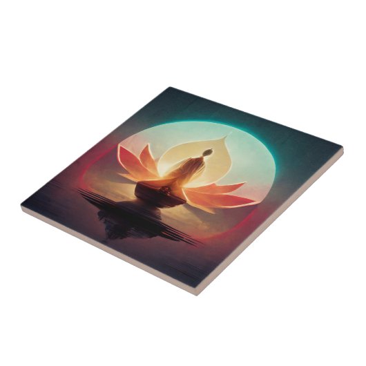 悟りと内なる平和の瞑想 タイル (側面)