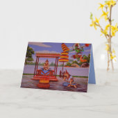 悟りを開いた仏像のグリーティングカード カード (黄色い花)