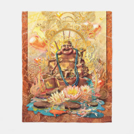 悟りを開いた仏 フリースブランケット